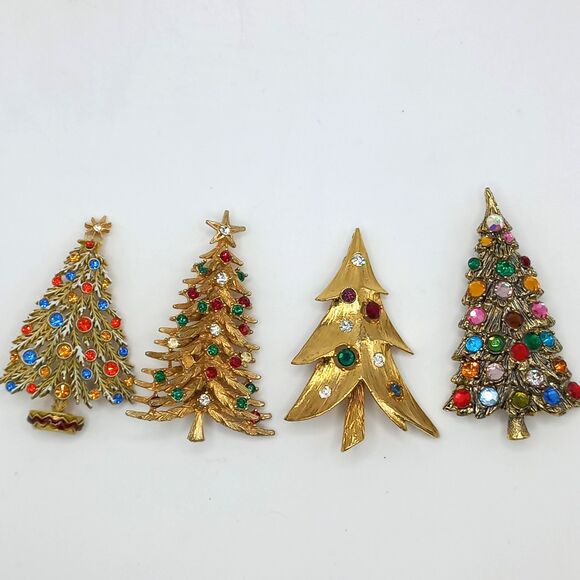 Vintage Christmas Tree Brooches LOT 2 ART Arthur Pepper - Picture 10 of 11